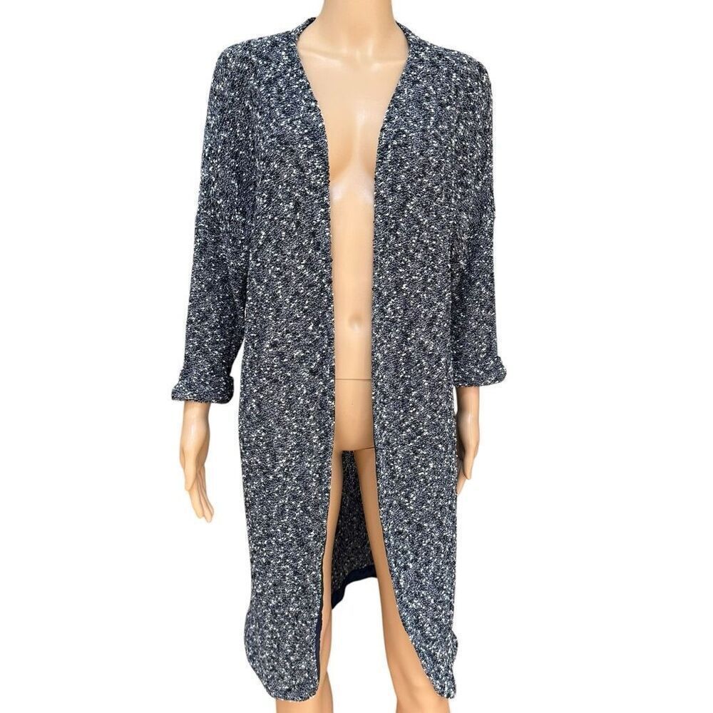 Anthropologie Dolan Left coast boucle knit blue open front cardigan size L